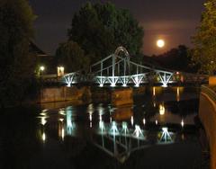 Tumski Bridge over the Oder River in Wroclaw