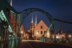 Most Tumski bridge in Wrocław, Poland