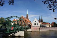 Tumski Bridge in Wroclaw, Poland