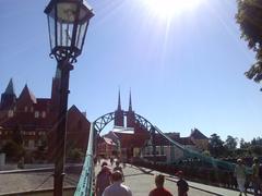 Wrocław Most Tumski bridge with love locks