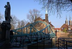 Most Tumski in winter, Wrocław, Śródmieście