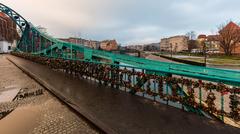 Tumski Bridge in Wrocław Poland