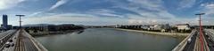 Panoramic view of Rákóczi Bridge in Budapest