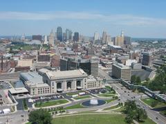 Union Station and downtown Kansas City viewed from Liberty Memorial