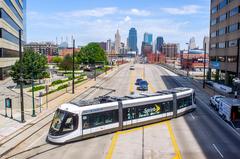 CAF Urbos 3 streetcar in Kansas City