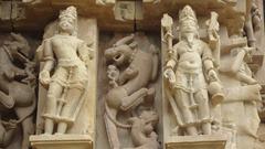 God and goddess statue at Khajuraho