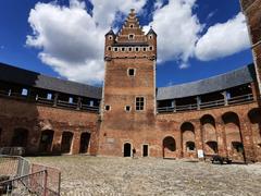 Château de Beersel interior courtyard, south of Brussels, Belgium