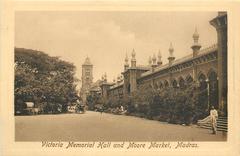 Victoria Memorial Hall and Moore Market sepia photo