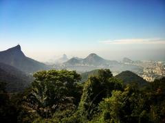 Corcovado mountain seen from Vista Chinesa in Parque Nacional da Tijuca