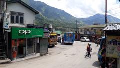 Bhuntar town in Kullu district, Himachal Pradesh