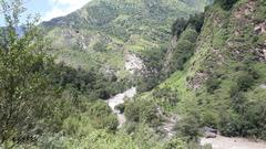 Scenic view of Bhuntar town in Himachal Pradesh, India