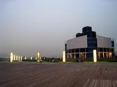 West Kowloon Waterfront Promenade at dusk