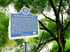 Kissing Bridge historic sign