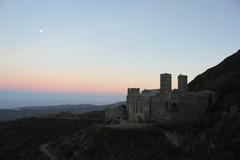 Monastery of Sant Pere de Rodes at sunset