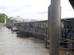 Westminster Millennium Pier in London on a clear day