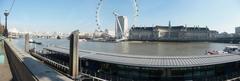 River Thames in Westminster with London Eye and County Hall