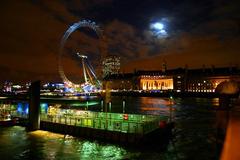 London Eye and County Hall at night