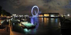 panoramic view of London at night