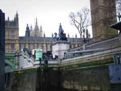 View of the Houses of Parliament from Westminster Pier