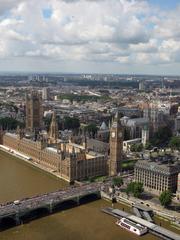 Palace of Westminster and Westminster Bridge in London