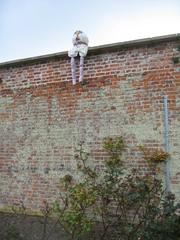 Humpty Dumpty statue in Wimpole Hall walled garden