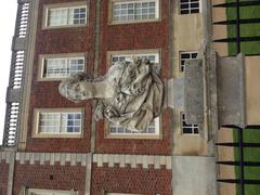 Bust on railings near Wimpole Hall