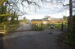 Entrance to Hole Farm Trekking Centre and Woodgate Valley Urban Farm in Watery Lane