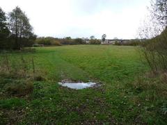 neglected football goalpost in Woodgate Valley Country Park