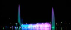 Wroclaw multimedia fountain at night