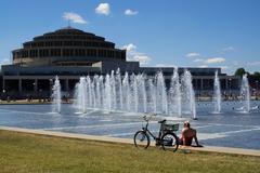 Hala 100-lecia and fountain in Wrocław