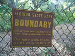 Boundary fence at Yellow Bluff Fort State Park