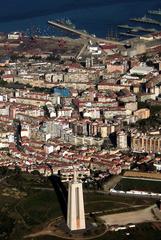 View of Almada and Christ the King statue