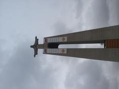 Cristo Rei statue in Almada, Portugal, with clear blue sky backdrop