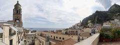 Scenic view of Amalfi, a coastal town in Italy