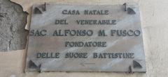 Stone plaque indicating the birthplace of Saint Alfonso Maria Fusco