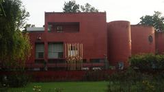 Zakir Hussain Rose Garden with modern art monument in Chandigarh, India