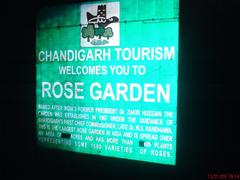 Board in front of Rose Garden, Chandigarh