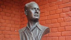 bust of Dr. Randhawa at Zakir Hussain Rose Garden in Chandigarh, India