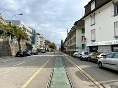 Ancient LEB track after Union-Prilly station towards Montétan on the day of the line closure