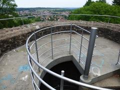 St. Barbarakapelle tower viewing platform with Langensteinbach in the background