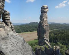 Barbarine rock formation with Pabststein in the background