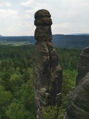 Barbarine rock formation viewed from Pfaffenstein