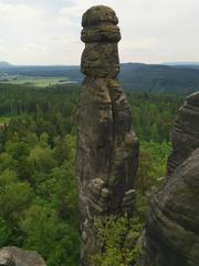 Barbarine rock formation viewed from Pfaffenstein