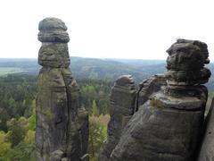 view of Pfaffenstein in Elbsandsteingebirge