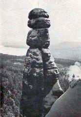 The Barbarine rock formation at Pfaffenstein in Saxon Switzerland