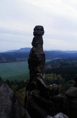 Barbarine rock needle at Pfaffenstein in Saxon Switzerland