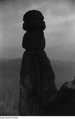 Barbarine rock formation in Saxon Switzerland