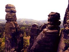 View of the Pfaffenstein in Saxon Switzerland