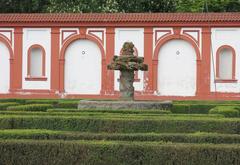 Fountain on the terrace of Troja Château in Prague