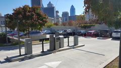 Parking lot barrier arm and ticket machine in Philadelphia